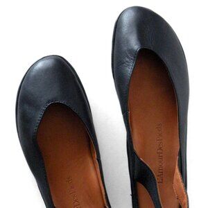 L'Amour Des Pieds Cypris Slingback Flats Women’s 8M Black Leather Comfort EUC